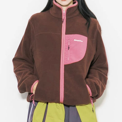 アクセントカラー スタンドカラーフリースジャケット（2Colors）250858