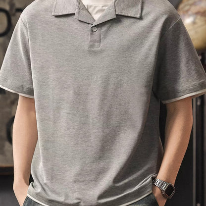 フェイクレイヤード 半袖ポロシャツ（2Colors）260253