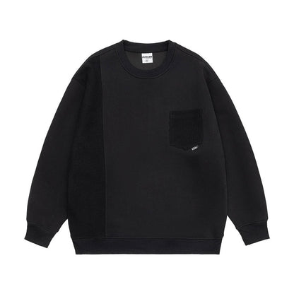 アシンメトリー シンプル スウェットプルオーバー（3Colors）250818
