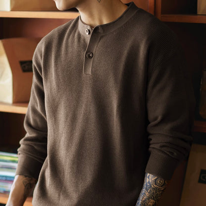 ヘンリーネック ニットプルオーバー（3Colors）250930