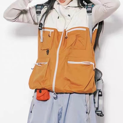 マルチポケット バイカラー フード付ベスト（3Colors）250774