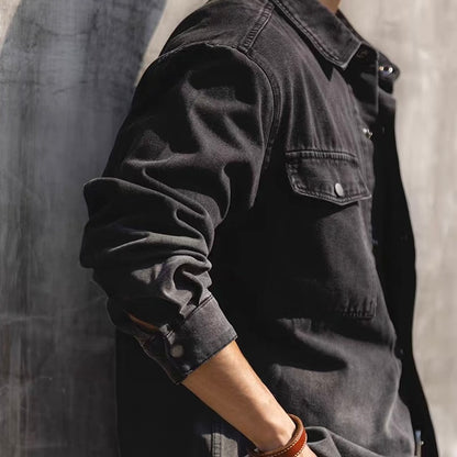 エスニック柄 グラデーション デニムシャツ（1Color）260211