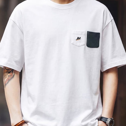 ダブルミニポケット付 シンプルTシャツ（2Colors）260530