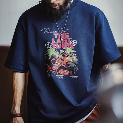 レトロ レーシングプリントTシャツ（1Color）260568