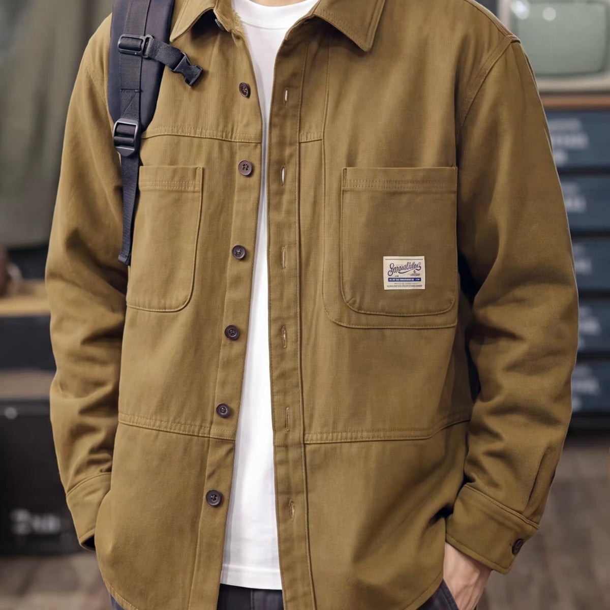 ヘビーウェイト ダブルポケット付 ワークシャツ（4Colors）260838