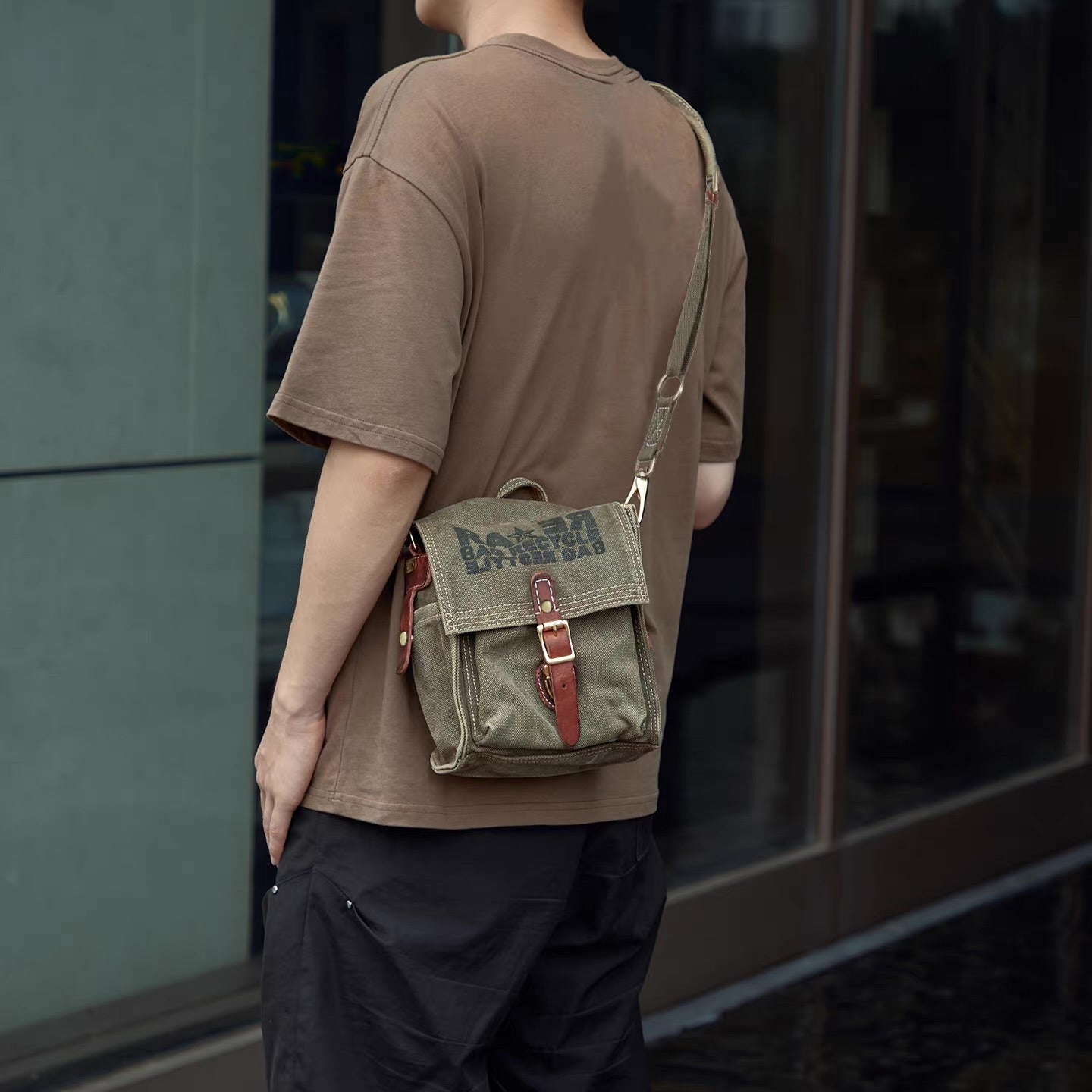 レトロ キャンバス ミニショルダーバッグ（1Color）260162