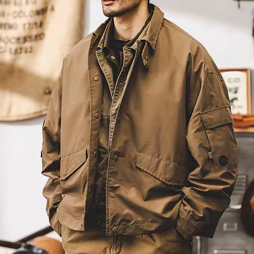 アメリカンレトロ オーバーサイズ ボンバージャケット(3Colors アメリカンレトロ オーバーサイズ ボンバージャケット(3Colors