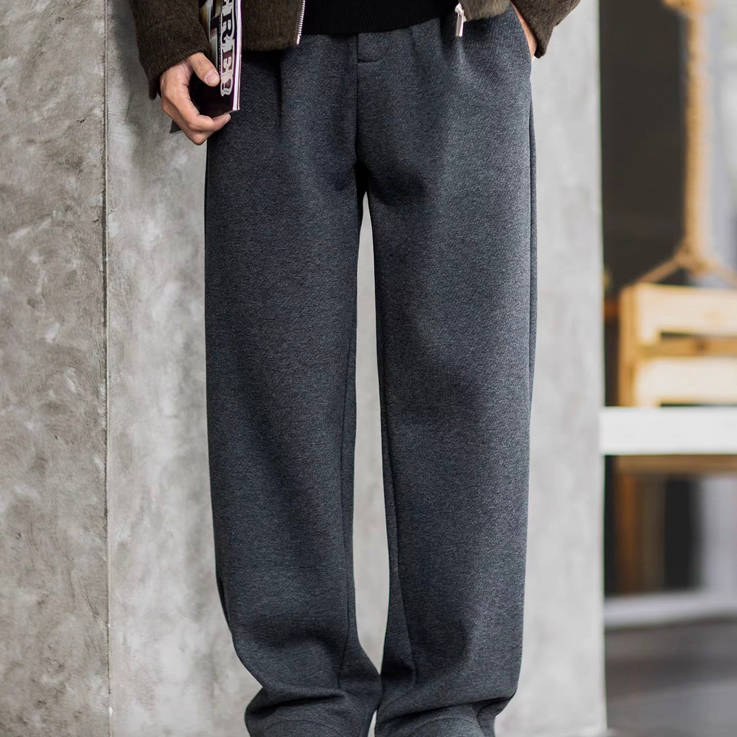 裏起毛 ワイドストレート カジュアルパンツ（2Colors）251049