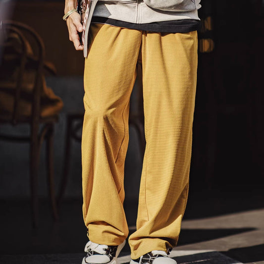 裾ドローコード テクスチャー リラックスパンツ（2Colors）260133