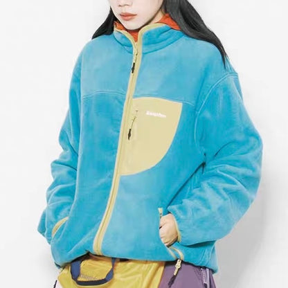 アクセントカラー スタンドカラーフリースジャケット（2Colors）250858