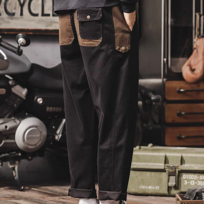 パッチワーク イージー カジュアルパンツ（2Colors）260100