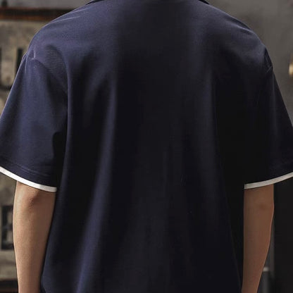 フェイクレイヤード シンプル ポロシャツ（2Colors）260204