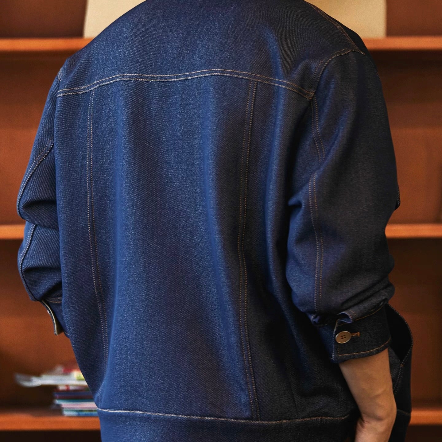 コーデュロイ襟 オーバーサイズ デニムジャケット（1Color）250997