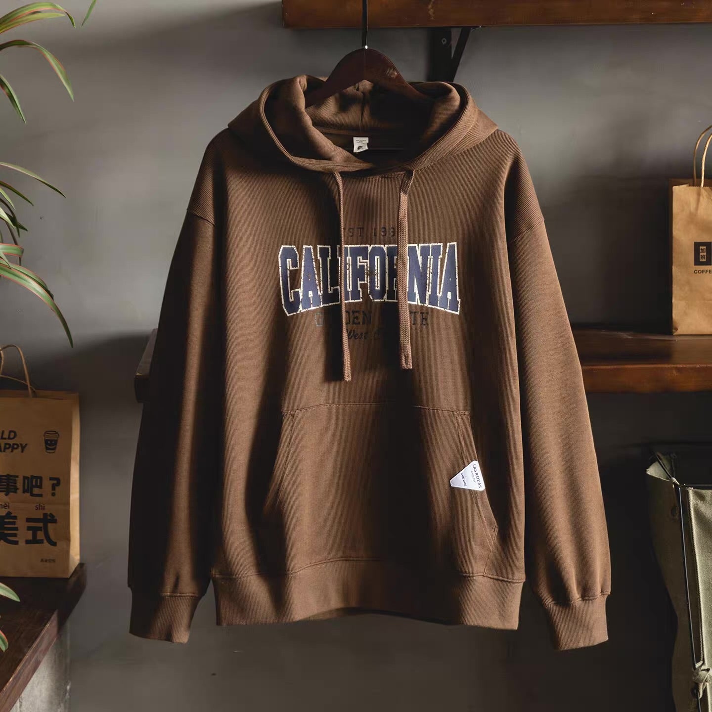 ユーズドテイスト プリント フーディー（2Colors）260123