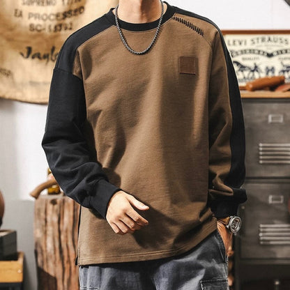 バイカラー デザインスウェットプルオーバー（3Colors）250075