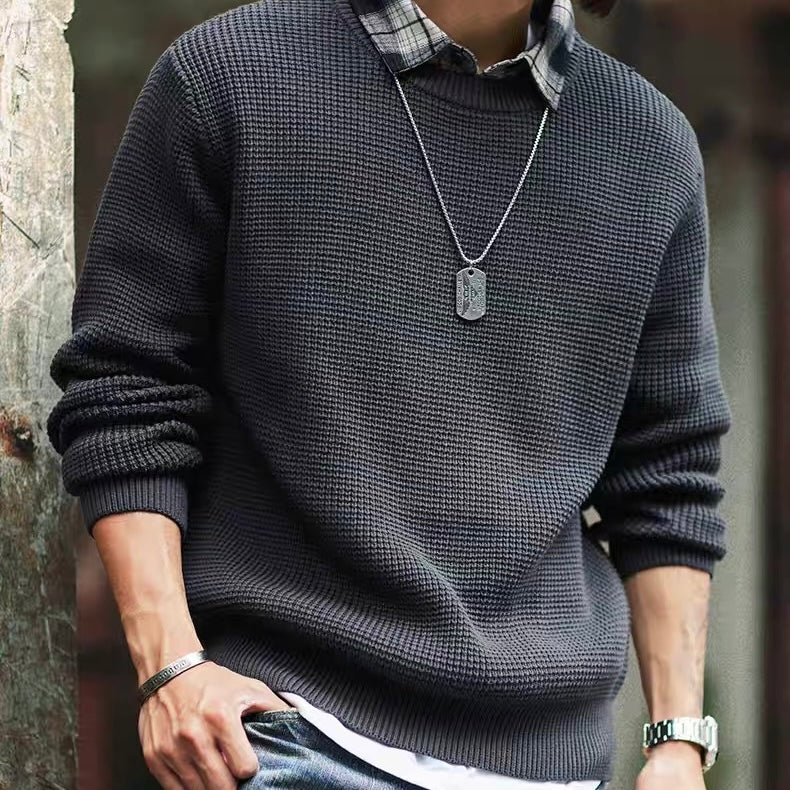 フェイクレイヤード ニット プルオーバー（1Color）250852