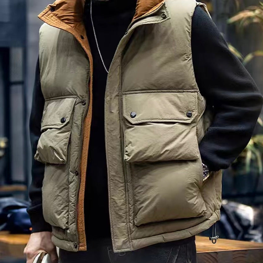 CPG メンズダウンジャケット ベスト サイズ2(M〜L)定価44.000円 CPG レッド メンズダウンジャケット ベスト サイズ2(M〜L