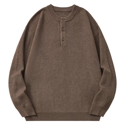 ヘンリーネック シンプル セーター（4Colors）251076