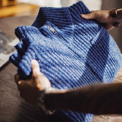 スタンドカラー ダブルジップ カーディガン（1Color）251006