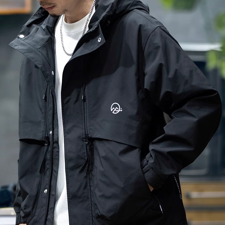 防風 フード付カジュアルジャケット（3Colors）251022