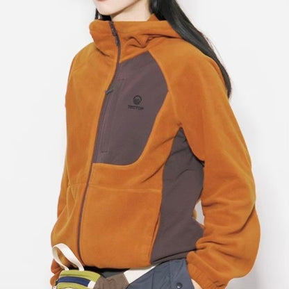 ワンポイントカラー フード付フリースジャケット（3Colors）250939