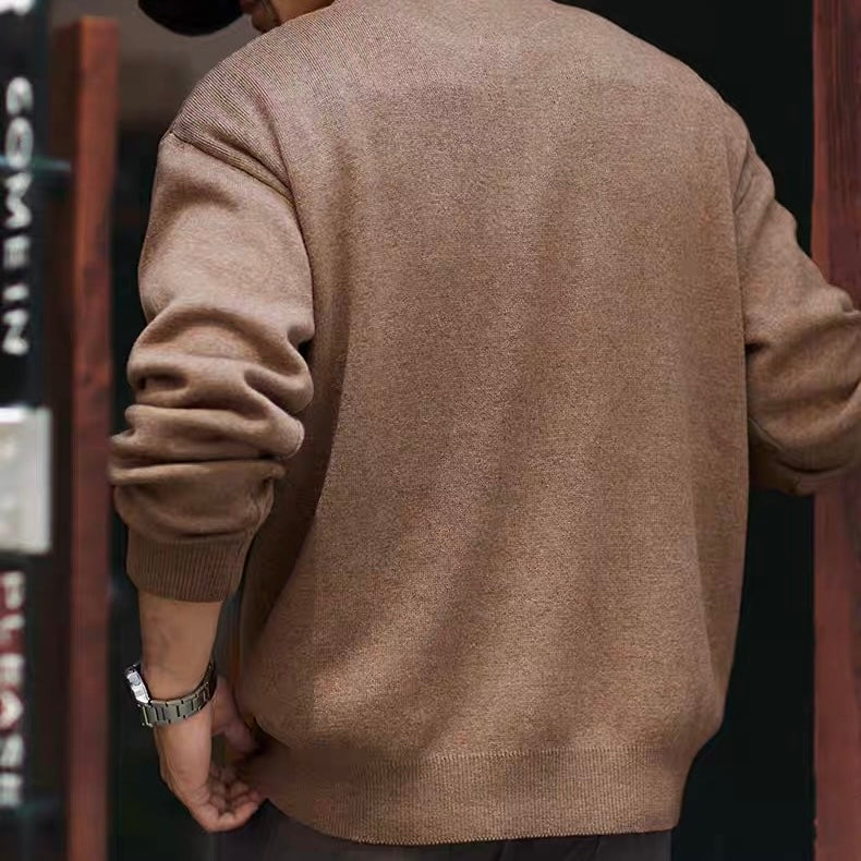 ヘンリーネック シンプル ニットプルオーバー（3Colors）250881