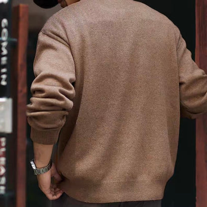 ヘンリーネック シンプル ニットプルオーバー（3Colors）250881