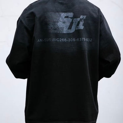 ユーズド加工 グラデーション 長袖Tシャツ（3Colors）260188