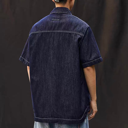 ステッチ 胸ポケット付 デニムシャツ（1Color）250368