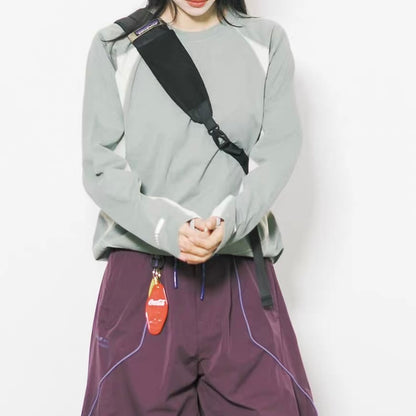 アクセントカラー 長袖 スポーツTシャツ（4Colors）260148