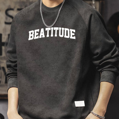 ラグランスリーブ ロゴスウェットプルオーバー（4Colors）251017