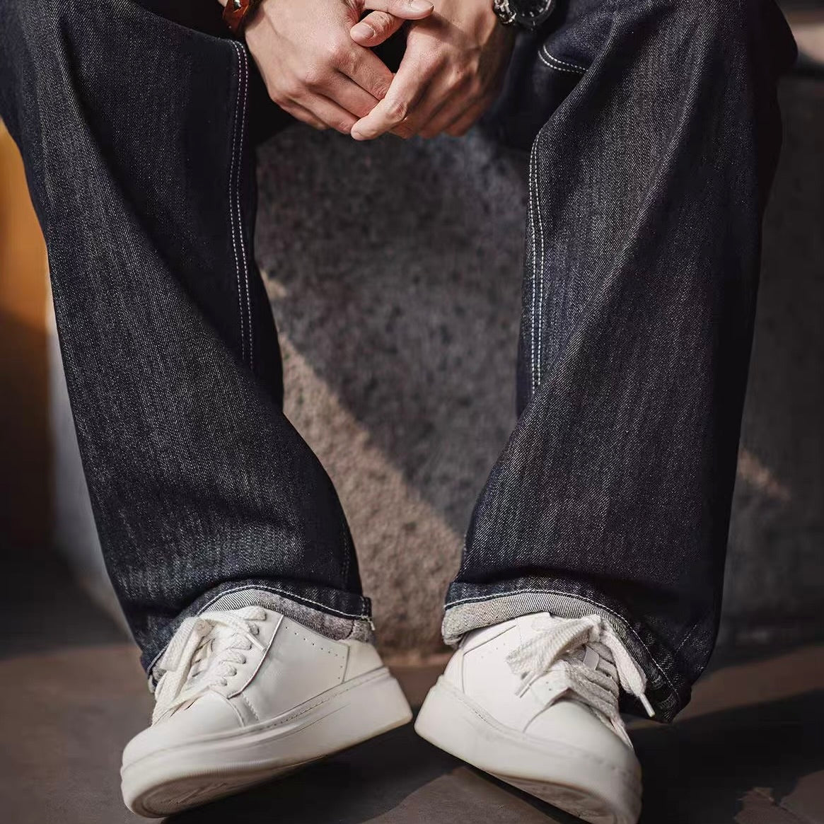 オールホワイト レトロ スニーカー（1Color）260132