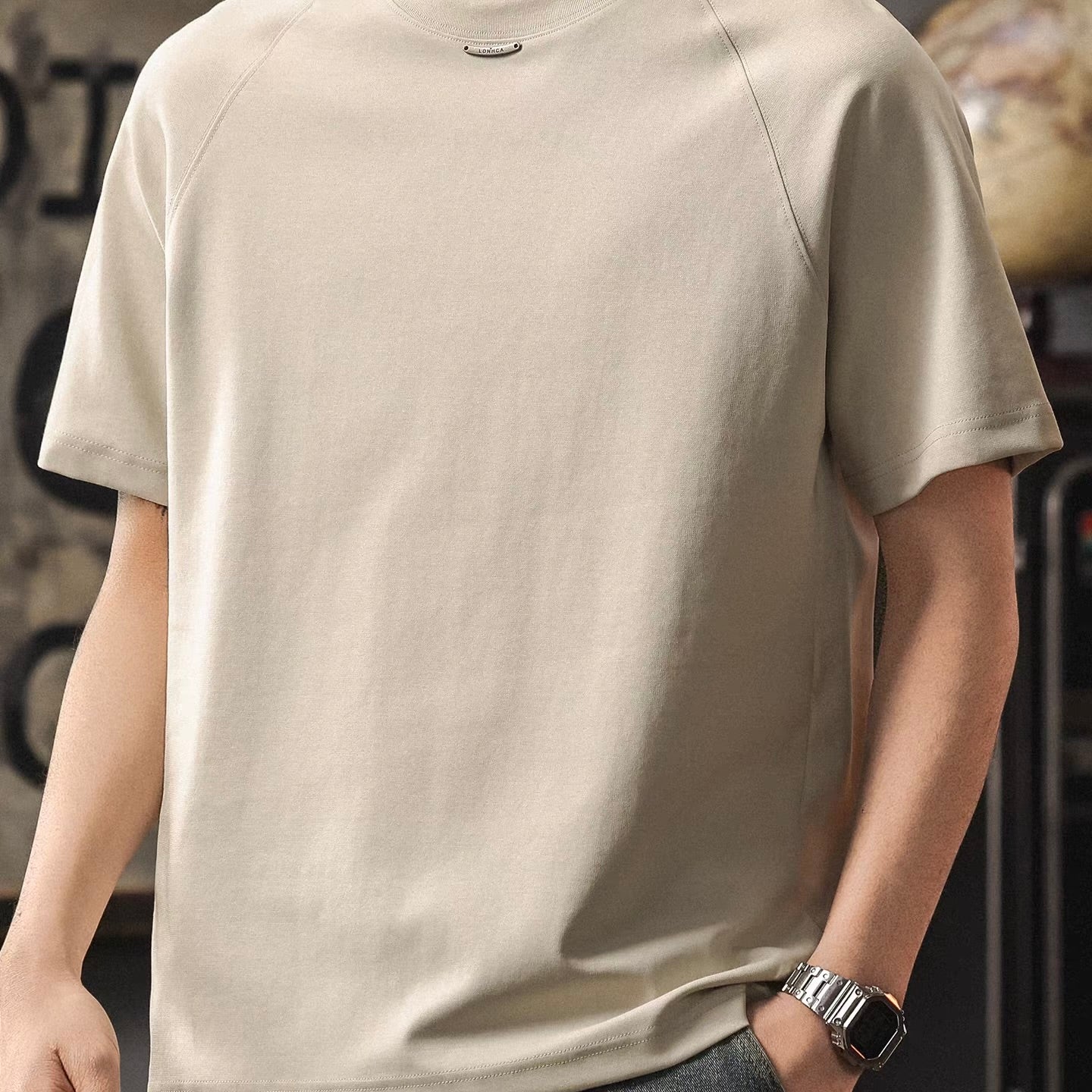 ラグランスリーブ ネックラベル付 Tシャツ（3Colors）260174