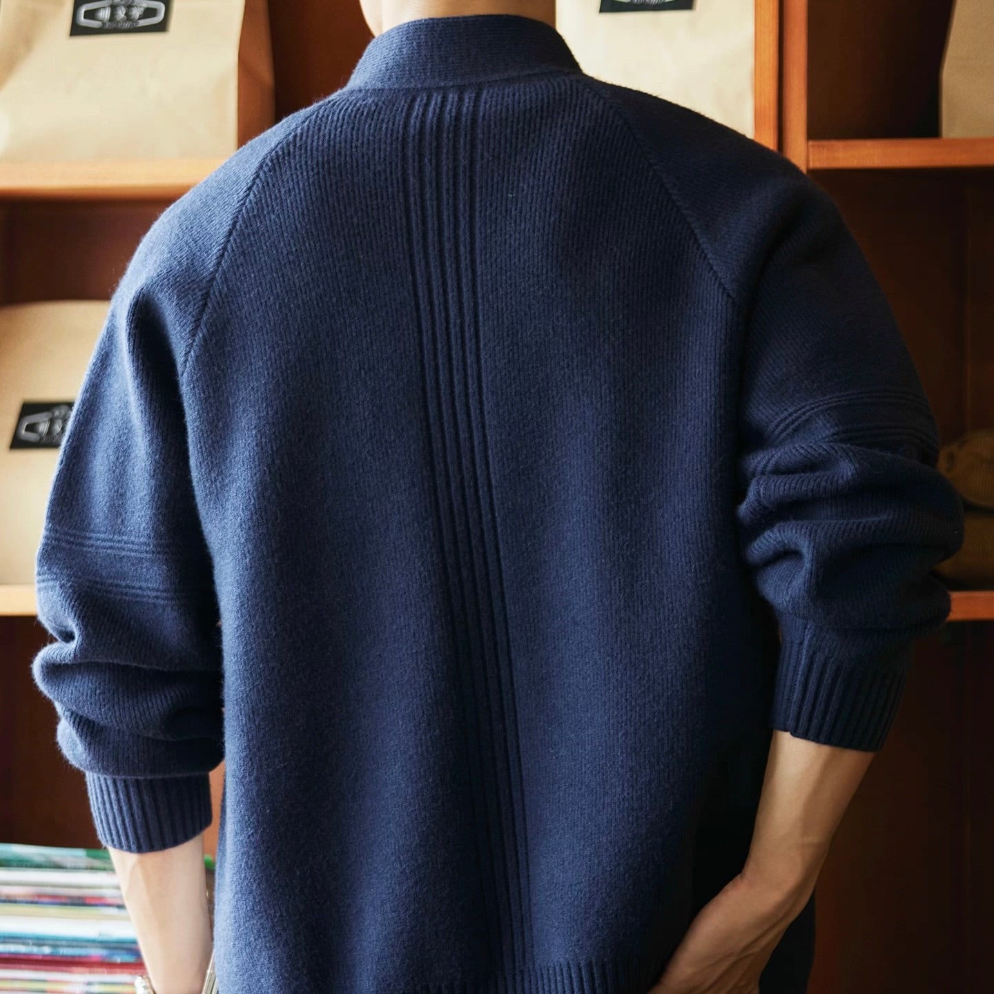 スタンドカラー ニットカーディガン（2Colors）250973