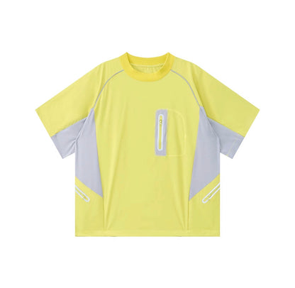 裾ドローコード 胸ポケット付 スポーツTシャツ（2Colors）260441
