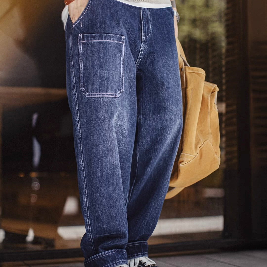 ワンポイントポケット ウォッシュドデニムパンツ（1Color）250988