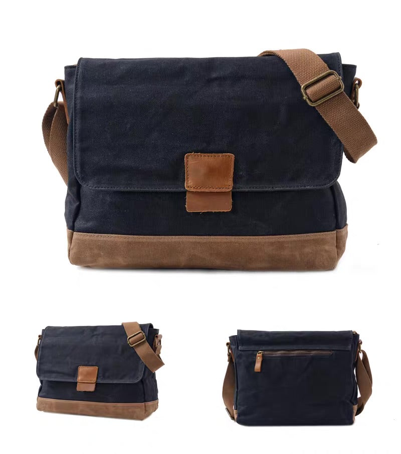 レトロ キャンバス 防水ショルダーバッグ（3Colors）250440