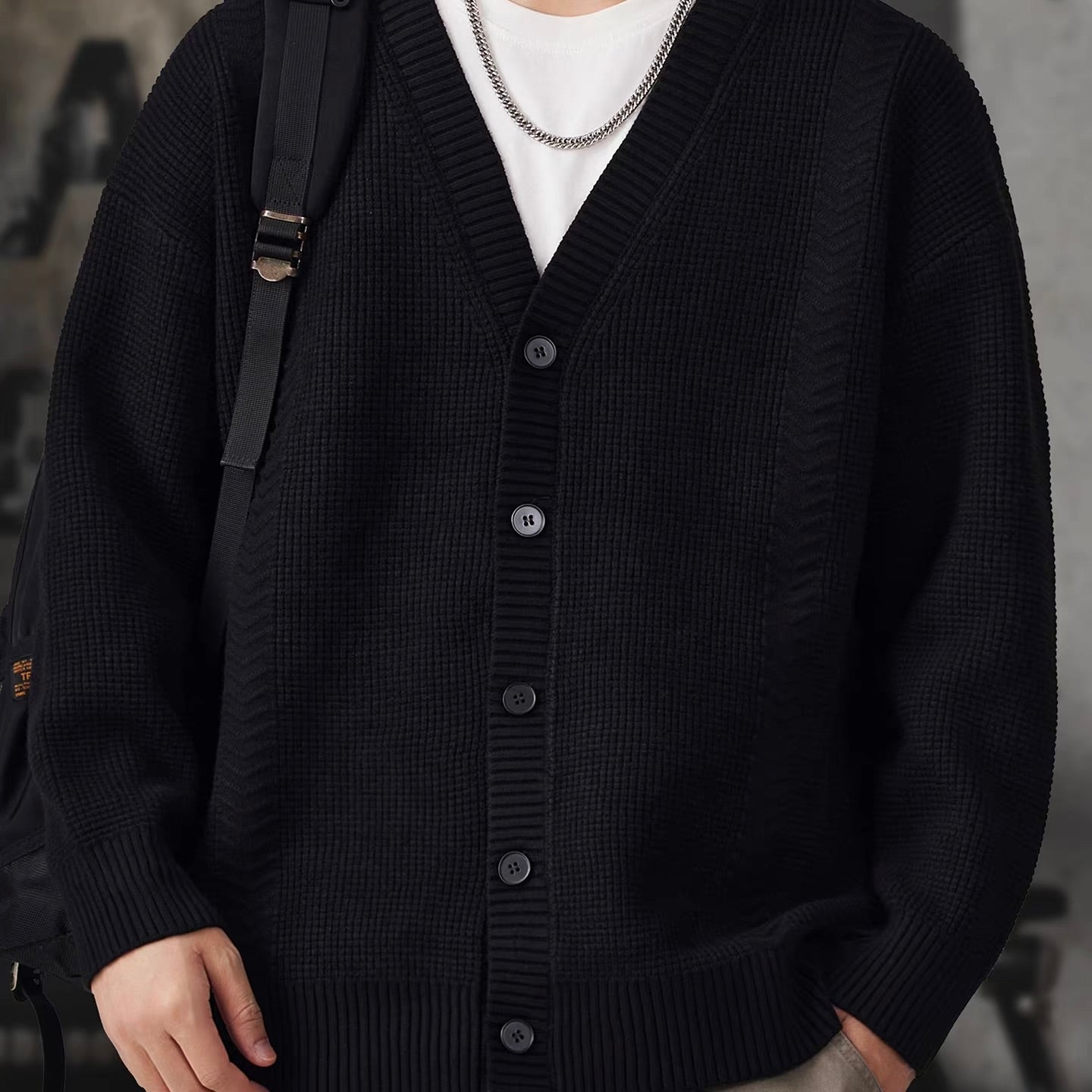 リラックス Vネック カーディガン（3Colors）251088