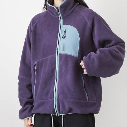 アクセントカラー スタンドネック フリースジャケット（4Colors）260010