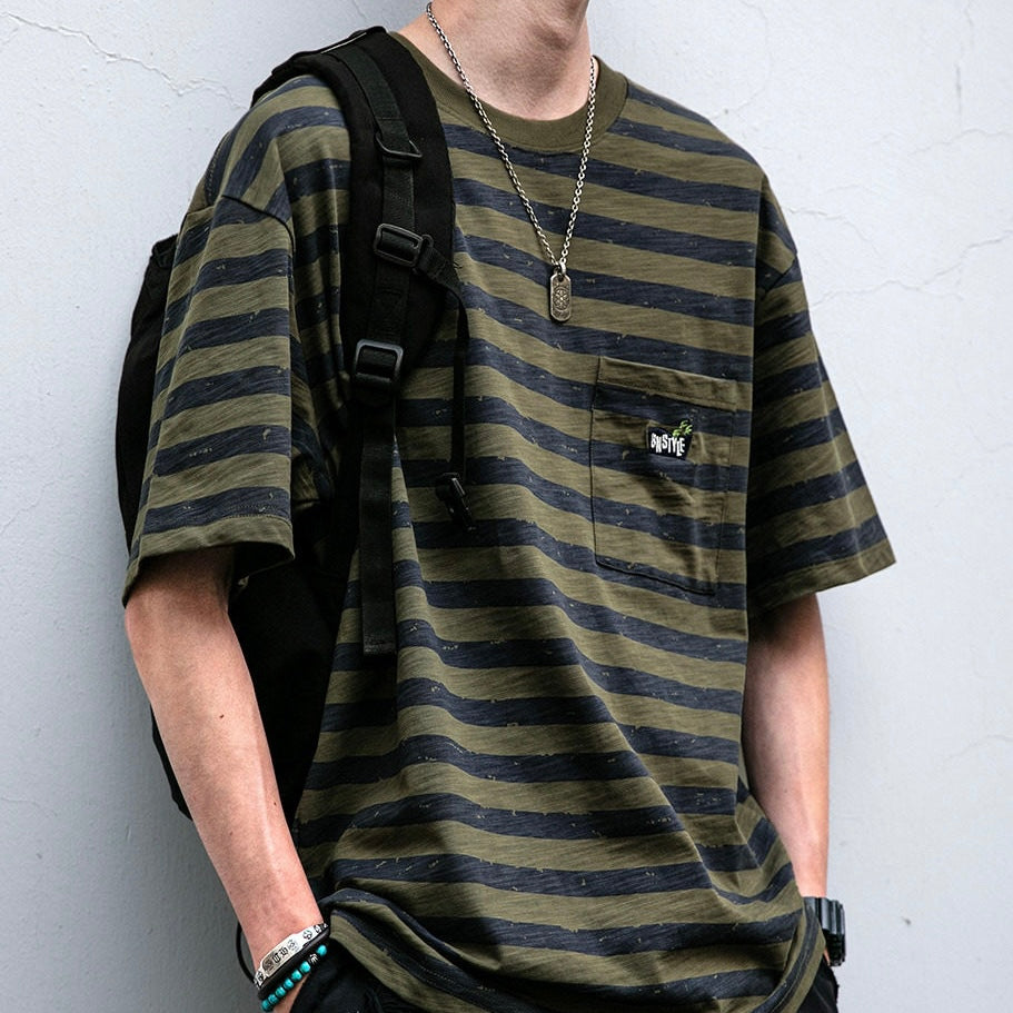 ボーダー ウォッシュドTシャツ（2Colors）250621