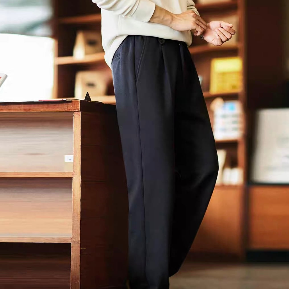 ワンタック ストレッチ ストレートパンツ（2Colors）250862