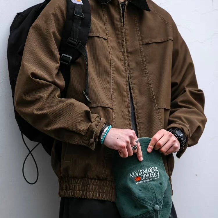 コーデュロイ襟 オーバーサイズ ブルゾン（2Colors）260190