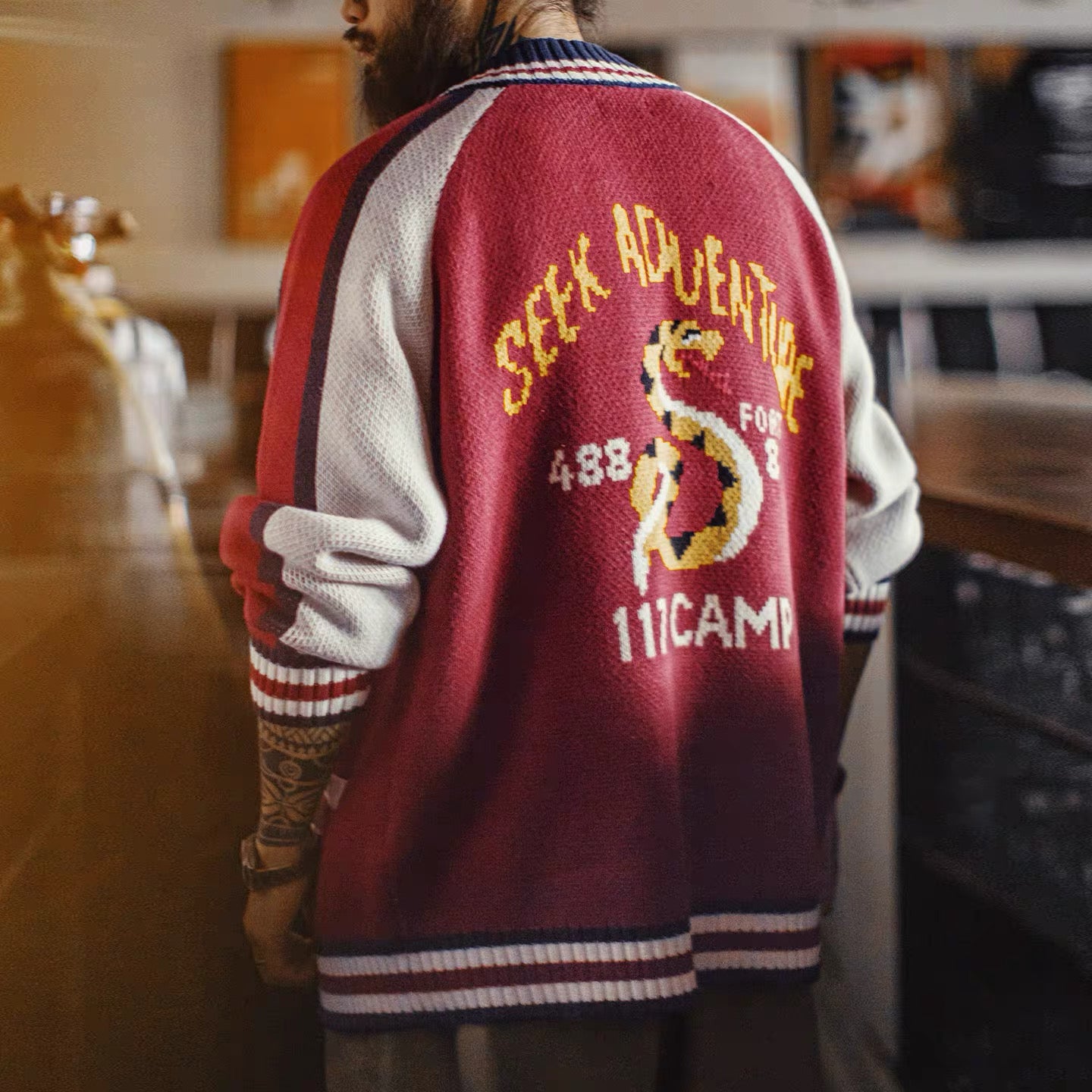 スカジャン風 ニットカーディガン（1Color）250842 – Champyee