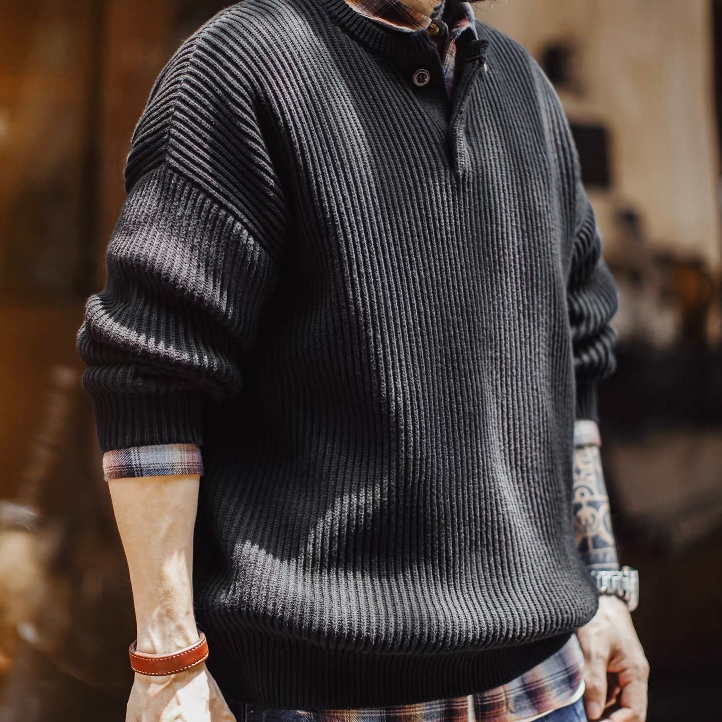 厚手 ヘンリーネック セーター（1Color）251055