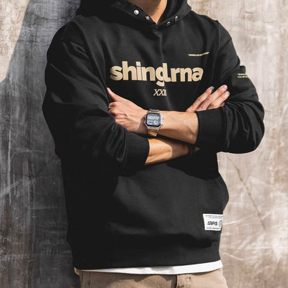 スナップボタン付 プリント フーディー（4Colors）260124