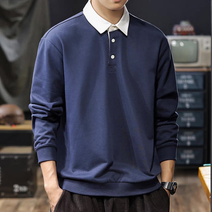 コントラストカラー シンプル ポロシャツ（2Colors）250878