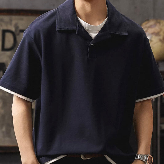 フェイクレイヤード 半袖ポロシャツ（2Colors）260253