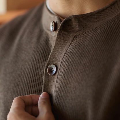 ヘンリーネック ニットプルオーバー（3Colors）250930