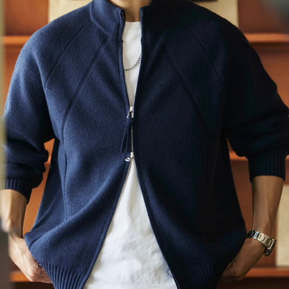 スタンドカラー ニットカーディガン（2Colors）250973