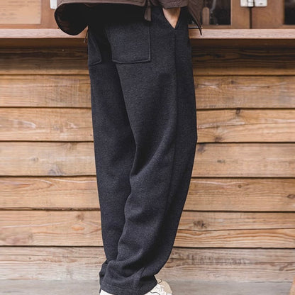 裏起毛 ロープチャーム付 カジュアルパンツ（2Colors）251027